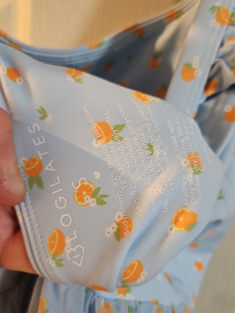 BLOGILATES BALLERINA RUFFLE ATHLETIC DRESS: BLUE/ORANGES: NEW WITH TAGS: SIZE S - Picture 5 of 5